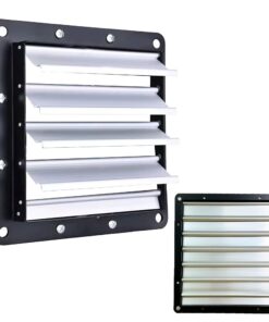 Metal Louvre Shutter Gravity Flap Grille Air Vent for extractor fans 8"